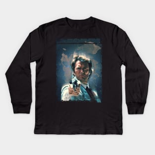 Dirty Harry vintage art Kids Long Sleeve T-Shirt